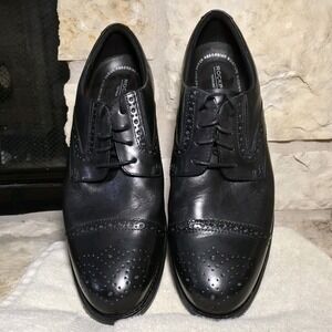 Rockport Total Motion‎ Shoes Cap Toe Oxford Comfort 11.5 Wide BLACK (MSRP$145)